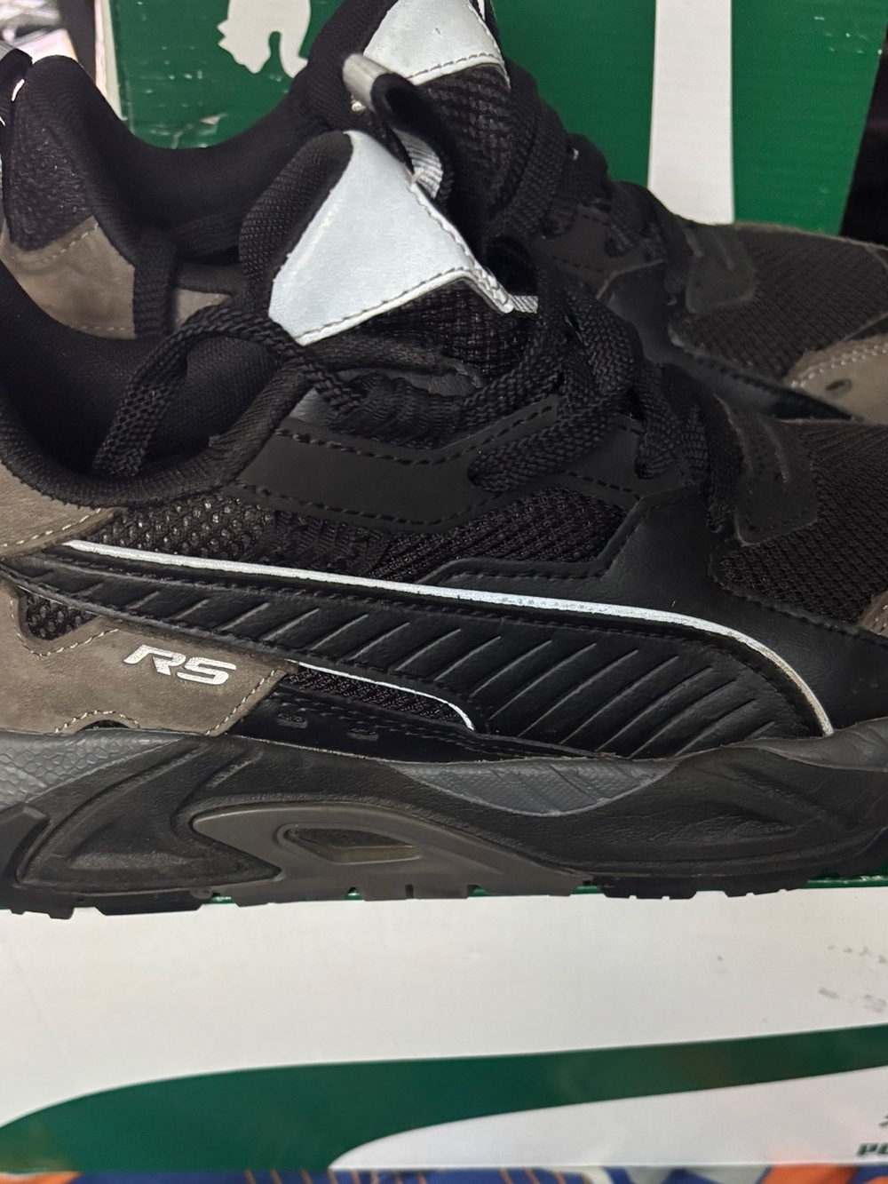 Puma kids Black and Gray RS Running Sneakers